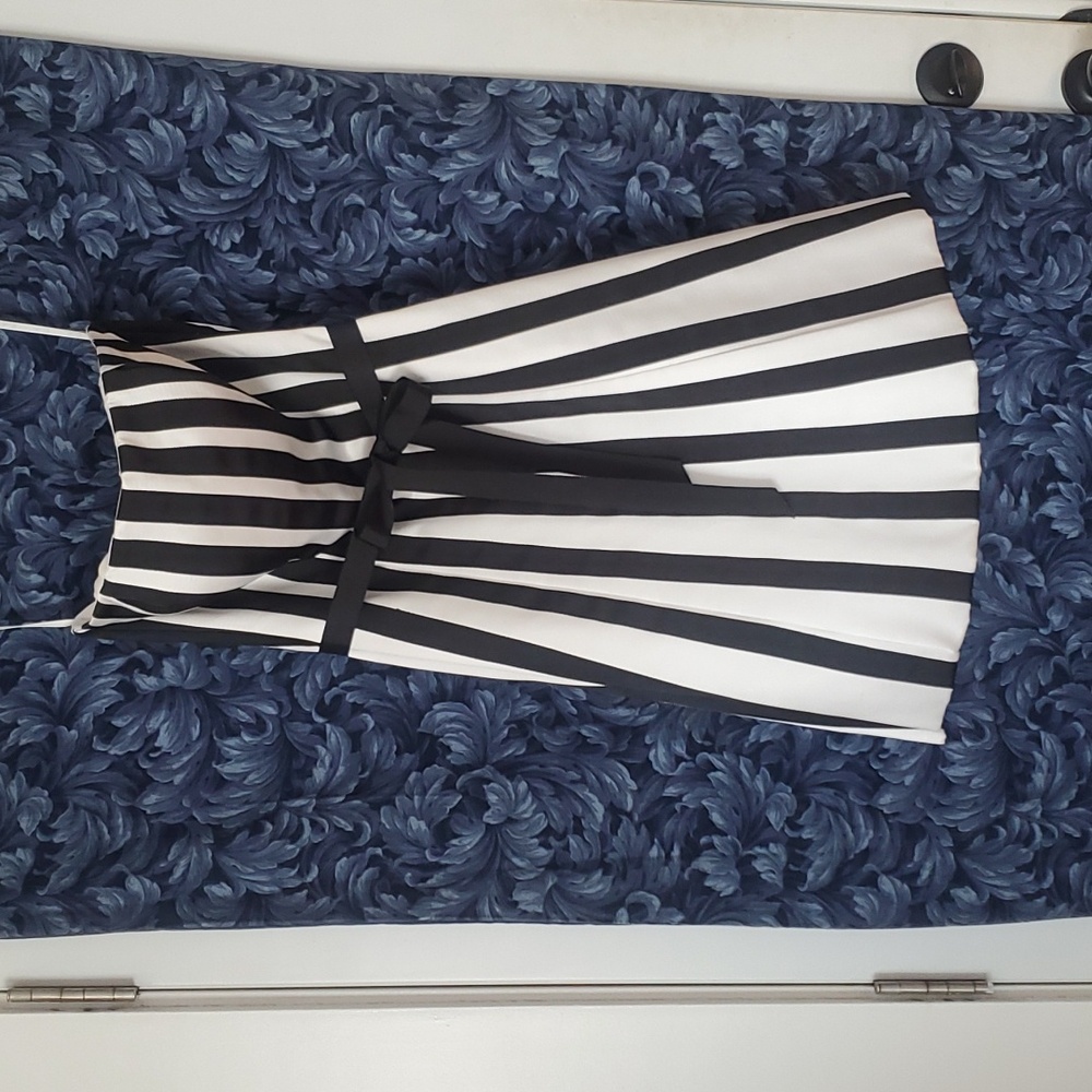 Black and White Striped Dress